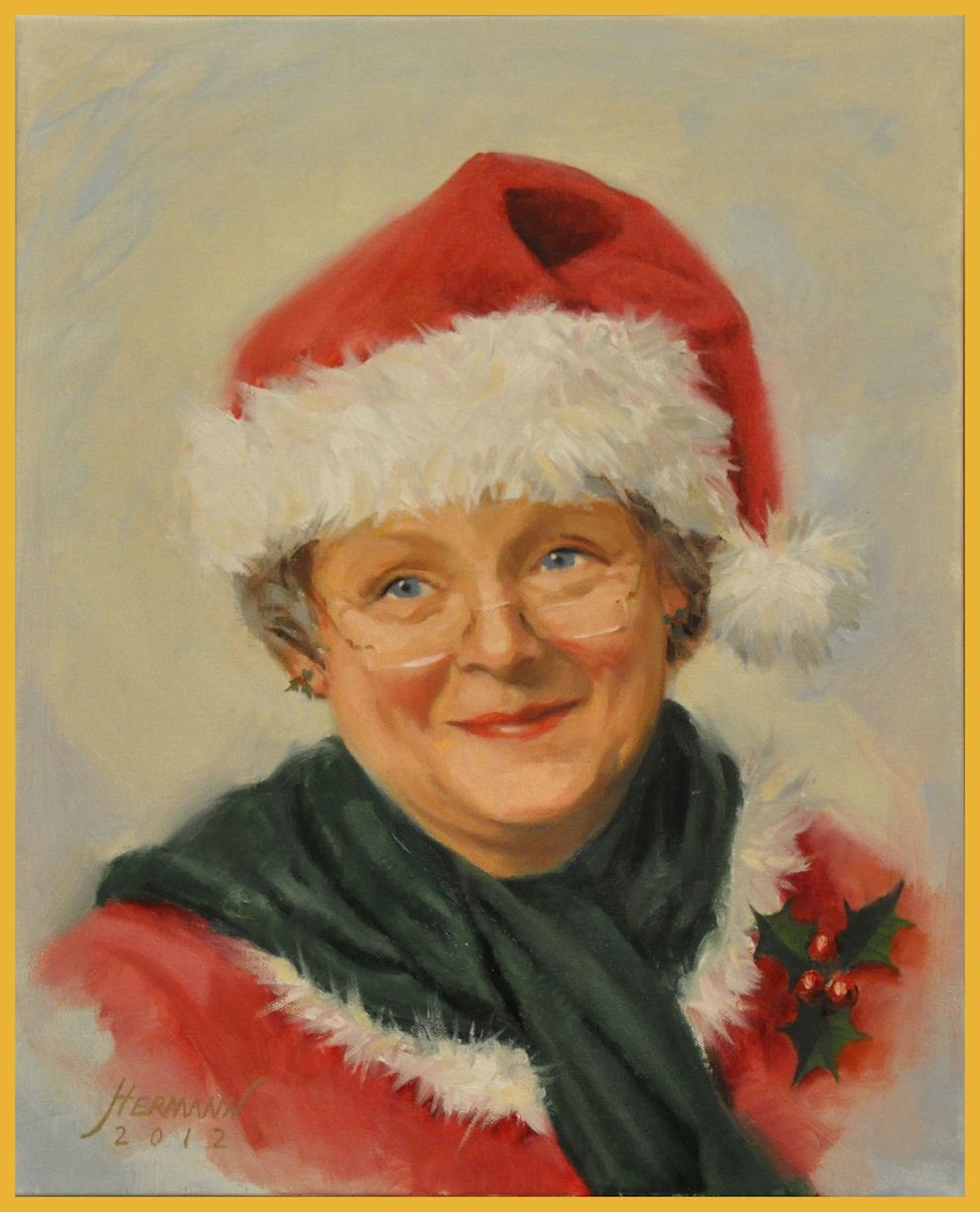 992x1227 Portraits Josh Hermann Pictures To Paintart - Mrs Claus Painting