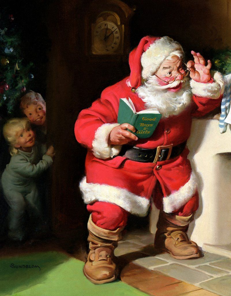 801x1024 Santand Mrs. Cluase Santa Claus Is Generally Depicteds - Mrs Claus Painting