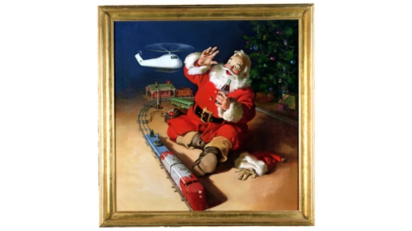 598x336 The True History Of The Modern Day Santa Claus The Coca Cola Company - Mrs Claus Painting