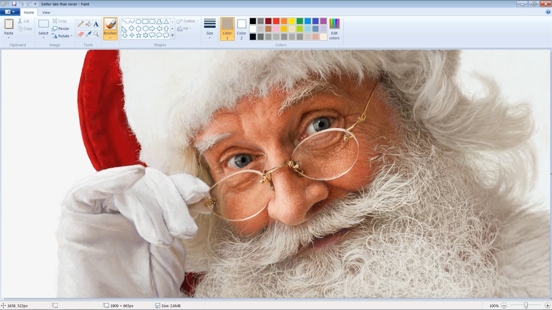 1920x1080 Unbelievably Realistic Microsoft Paint Art Santa Claus Speed - Mrs Claus Painting