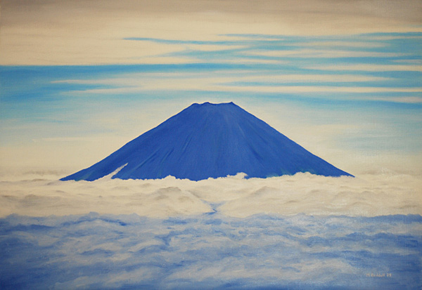 600x413 Mt. Fuji Blue - Mt Fuji Painting