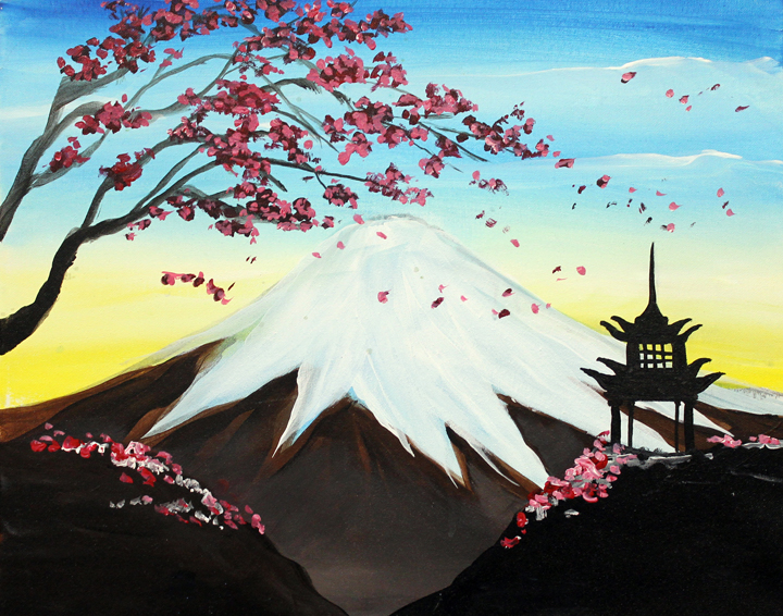 Mt Fuji Painting at PaintingValley.com | Explore collection of Mt Fuji ...