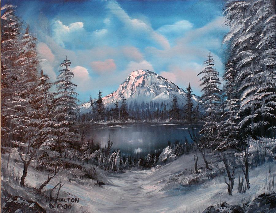 900x696 Mount Hood Oregon Painting By Larry Hamilton - Mt Hood Painting