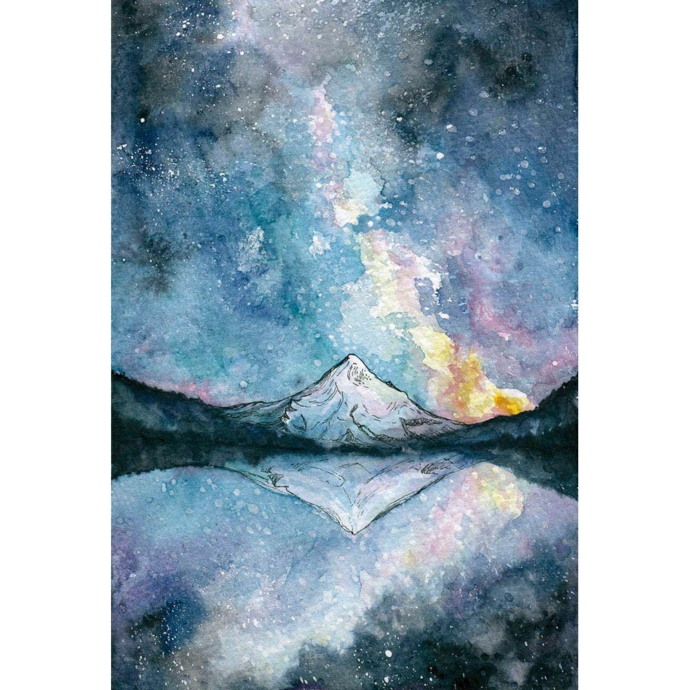 1000x1000 Mount Hood Watercolor Drawn To High Places - Mt Hood Painting