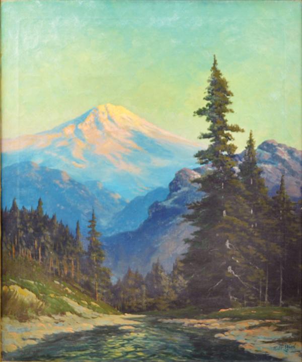 600x719 Painting, Robert Wood, Mt. Hood - Mt Hood Painting