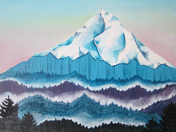 570x428 Art Painting Mt Hood Painting Mt Hood Oil Painting - Mt Hood Painting