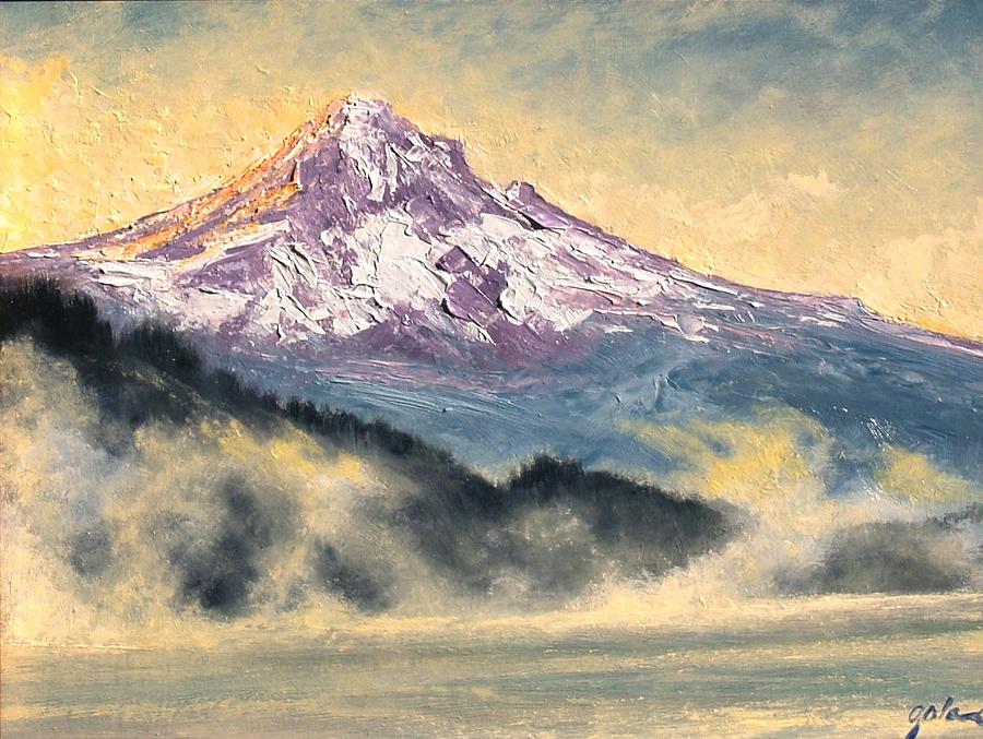 900x677 View Of Mt Hood Painting By Jim Gola - Mt Hood Painting