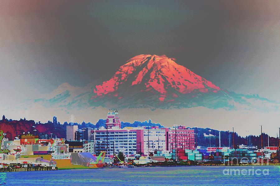 900x600 Majestic Mount Rainier Painting By Rj Aguilar - Mt Rainier Painting