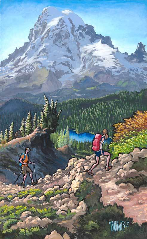 492x800 Mount Rainier - Mt Rainier Painting