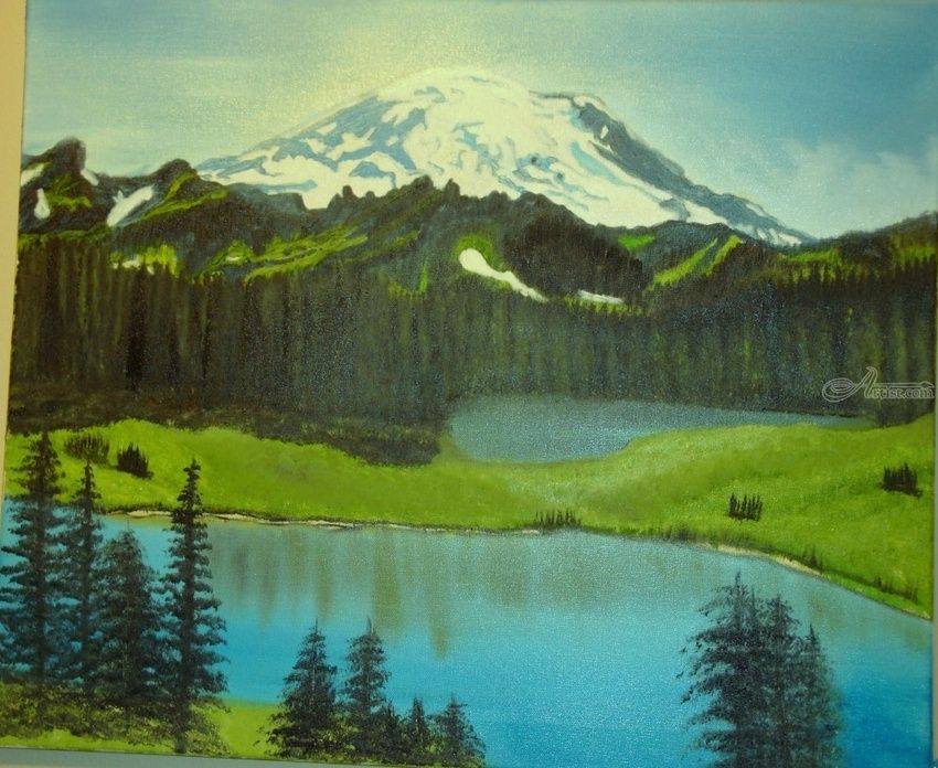 850x696 Mt. Rainier Paintings By Lana Fultz - Mt Rainier Painting