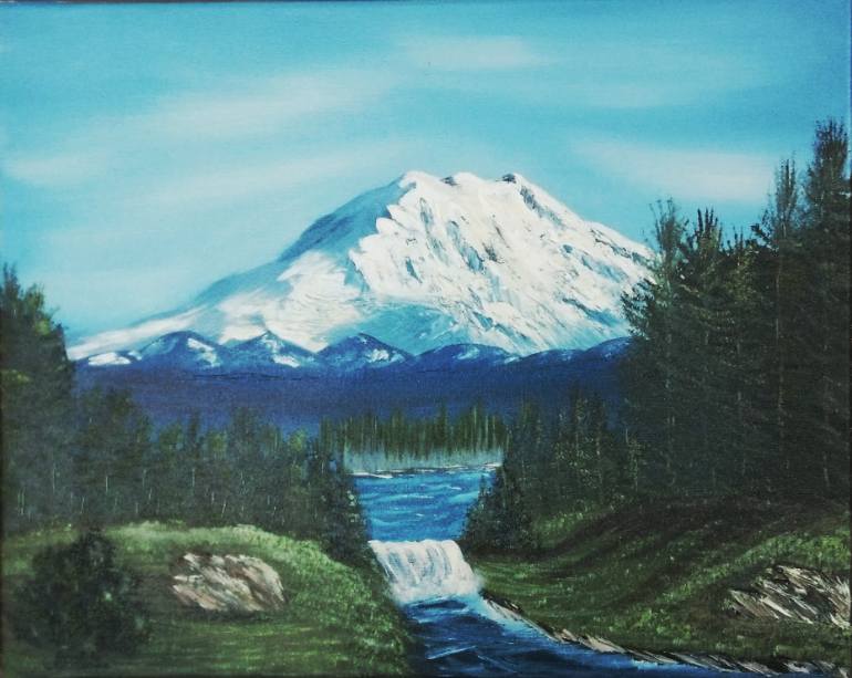 770x613 Saatchi Art Mount Rainier Painting By Isolde Kowaleszyn - Mt Rainier Painting