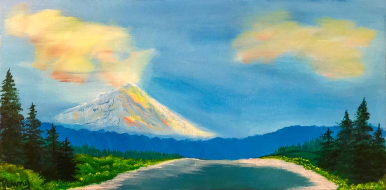 770x380 Saatchi Art Mt. Rainier Painting By Penny Russell - Mt Rainier Painting
