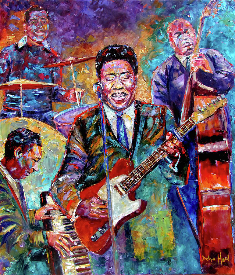 771x900 Muddy Waters And His Band Painting By Debra Hurd - Muddy Waters Painting
