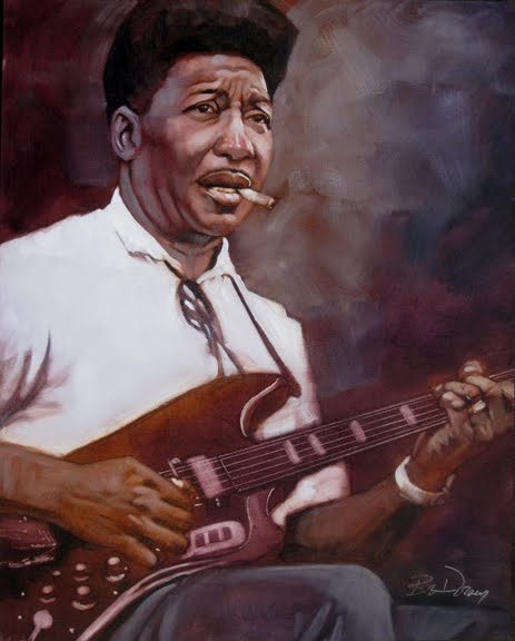 463x576 Brain Cleaning Muddy Waters In Oil - Muddy Waters Painting