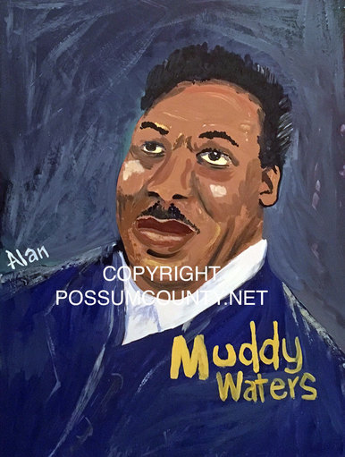 386x511 Muddy Waters Painting By Alan The Portrait Guy - Muddy Waters Painting