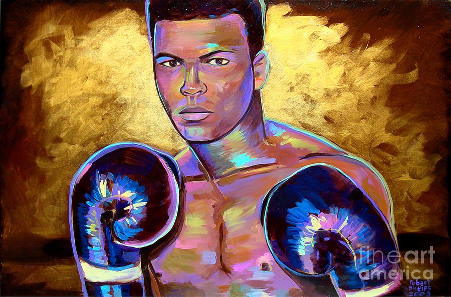 900x594 Muhammad Ali Painting By Robert Phelps - Muhammad Ali Painting