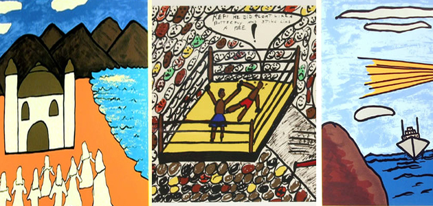 630x300 Original Art By Muhammad Ali Circa 1979 The Museum Of Uncut Funk - Muhammad Ali Painting