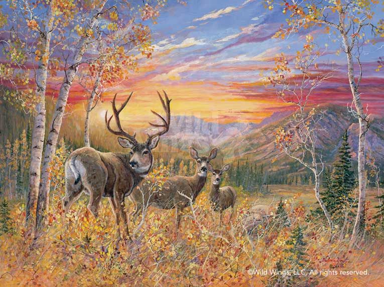 765x572 The Dream Maker Mule Deer By Valeria Yostn Evening Drive - Mule Deer Painting