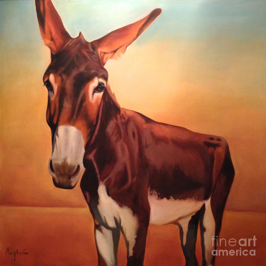 900x898 Nice Ass Painting By Mary Leslie - Mule Painting