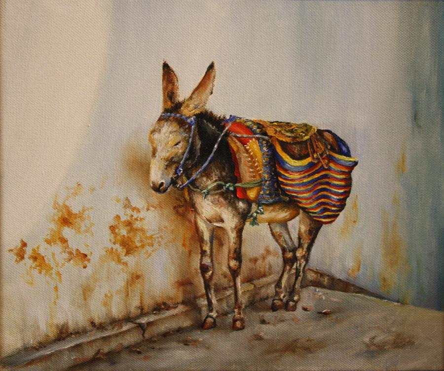 900x751 Pack Mule Painting By Jessica Colodny - Mule Painting