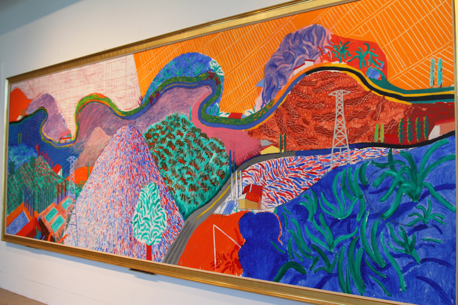 1499x1000 Mulholland Drive The Road To The Studio [David Hockney] Sartle - Mulholland Drive Painting