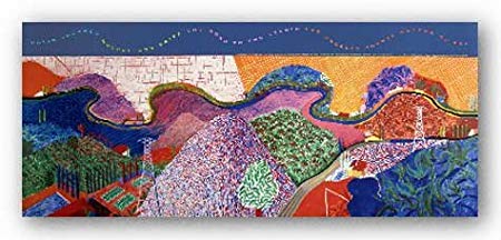 450x216 Mulholland Drive The Road To The Studio By David Hockney Art - Mulholland Drive Painting