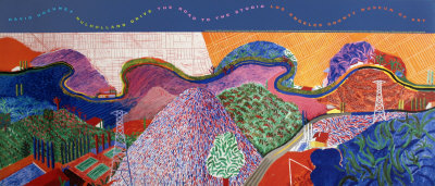 400x171 Mulholland Drive By David Hockney - Mulholland Drive Painting