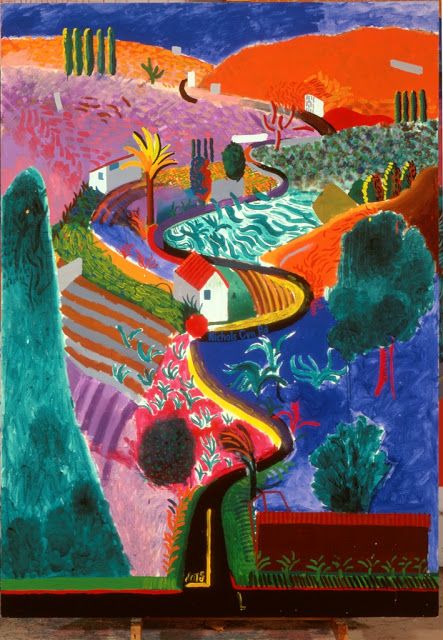 443x640 David Hockney, Mulholland Drive Etc David Hockney - Mulholland Drive Painting
