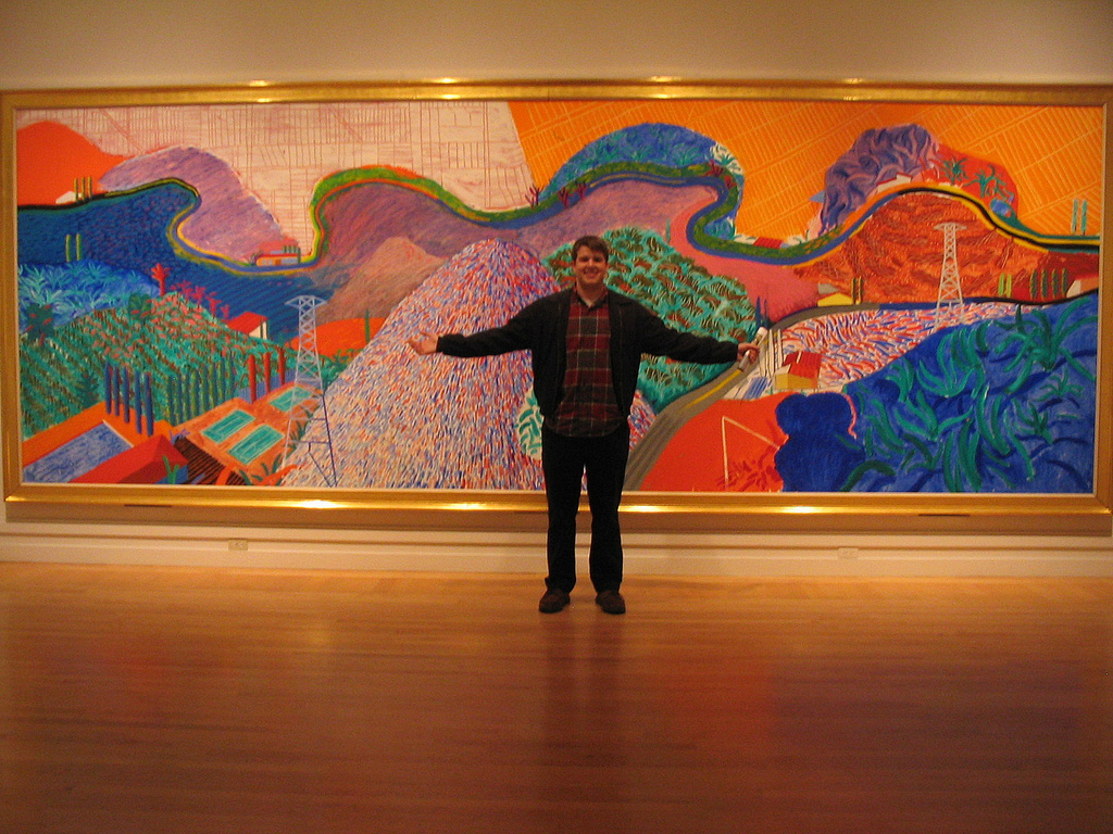 1024x768 Mulholland Drive The Road To The Studio (1980) By David - Mulholland Drive Painting