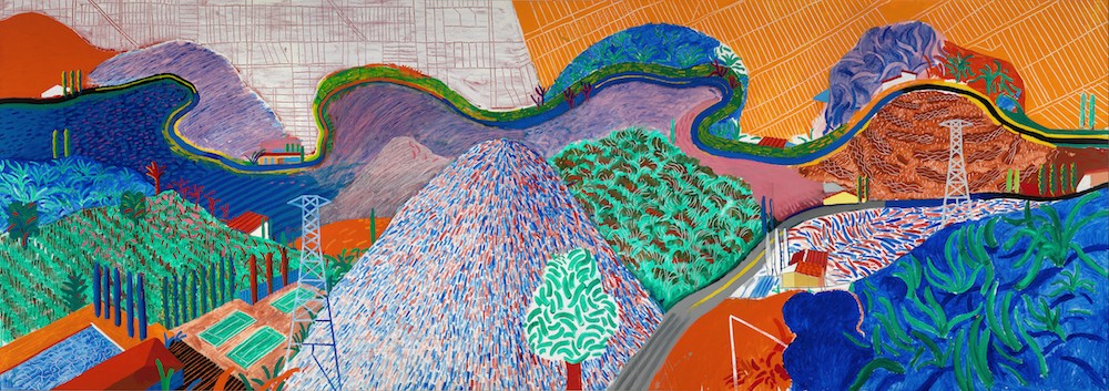 1000x353 David Hockney In The Promised Land Essay Public Square - Mulholland Drive Painting