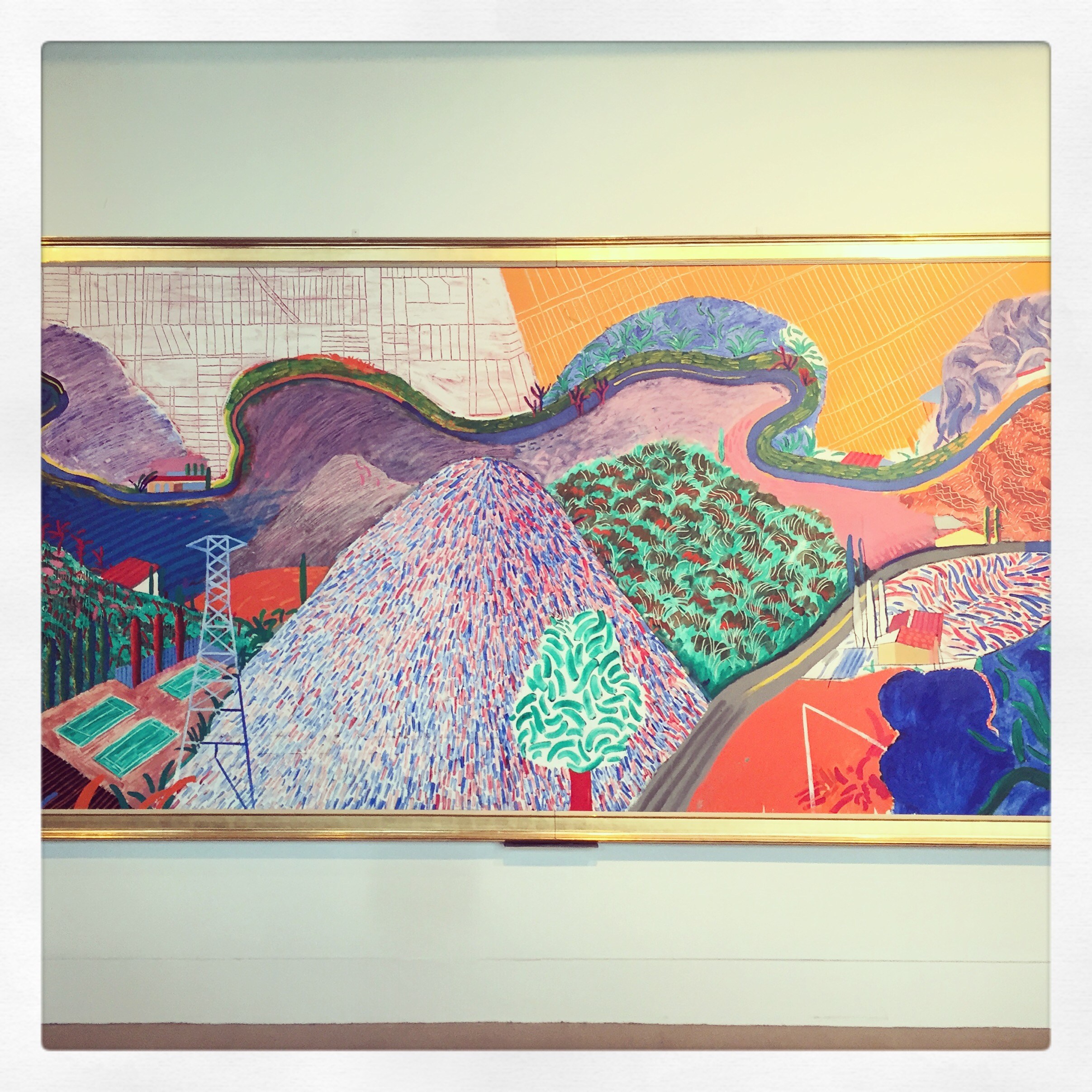 2414x2414 Epic Painting By Artist David Hockney - Mulholland Drive Painting