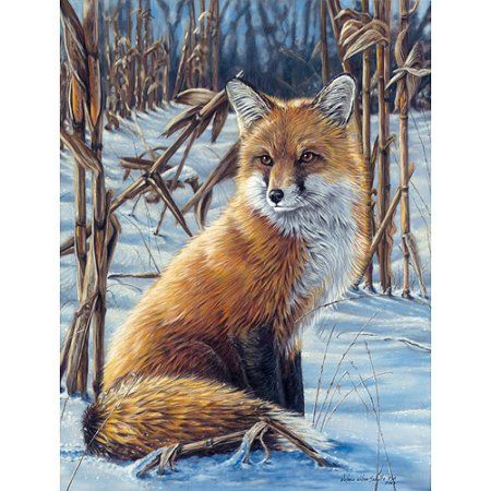 450x450 Paint By Number Artist's Collection, 9 Inch X 12 Inch, Multicolor - Multi Color Fox Painting