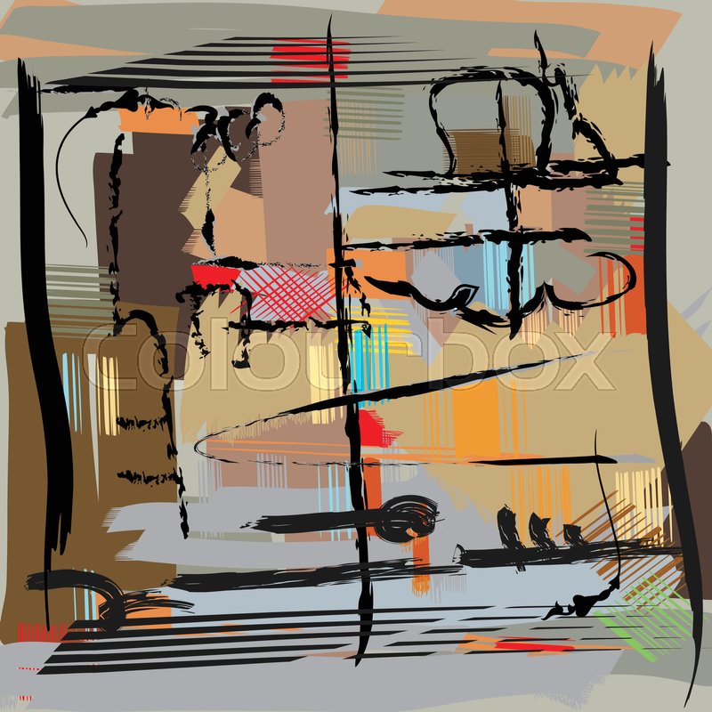 800x800 Modern Art Abstract Painting. Multicolor Pattern Digital - Multicolor Abstract Painting