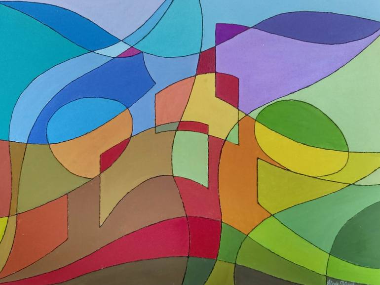 770x577 Saatchi Art Multicolored Abstract Painting By Wall Art Deco - Multicolor Abstract Painting