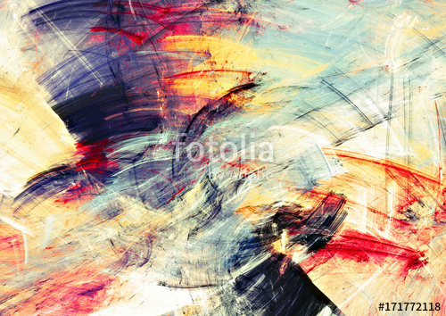 500x354 Bright Artistic Splashes. Abstract Painting Color Texture. Modern - Multicolor Abstract Painting