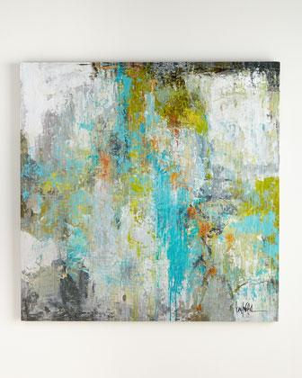 336x420 John Richard Collection Midsummer Oil Multicolor Abstract Painting - Multicolor Abstract Painting