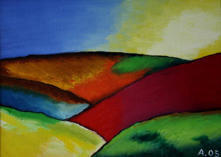770x548 Saatchi Art Paisaje Multicolor Painting By Angel Lejarriaga - Multicolor Painting