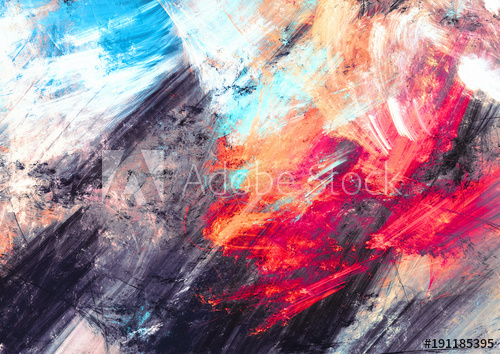 500x354 Bright Artistic Splashes. Abstract Beautiful Multicolor Painting - Multicolor Painting