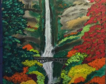 340x270 Multnomah Falls Art Etsy - Multnomah Falls Painting