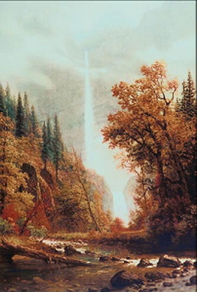 400x594 Albert Bierstadt Multnomah Falls Oil Painting - Multnomah Falls Painting