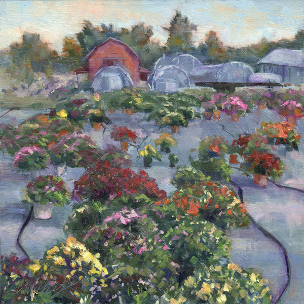 600x600 Mum Pad Small Oil Painting - Mum Painting