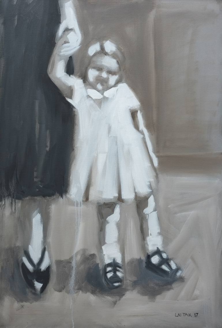 770x1136 Saatchi Art Sister With Mum Painting By Ron Laitak - Mum Painting