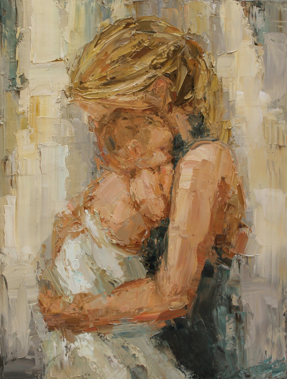 1212x1600 Kathryn Trotter Art Whitney 18x24 Oil On Canvas Kathryn Morris - Mum Painting