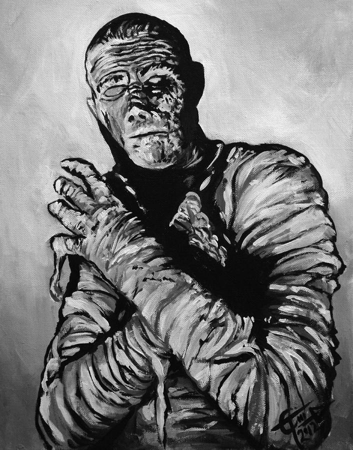 707x900 Mummy Painting By Tom Carlton - Mummy Painting