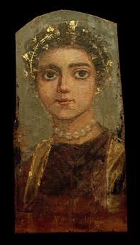 197x344 Mummy Portrait Mask Of A Handsome Young Roman Male Faiyum Egypt - Mummy Painting