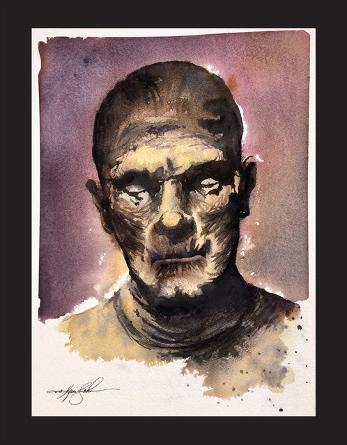 498x640 The Mummy Original Painting - Mummy Painting