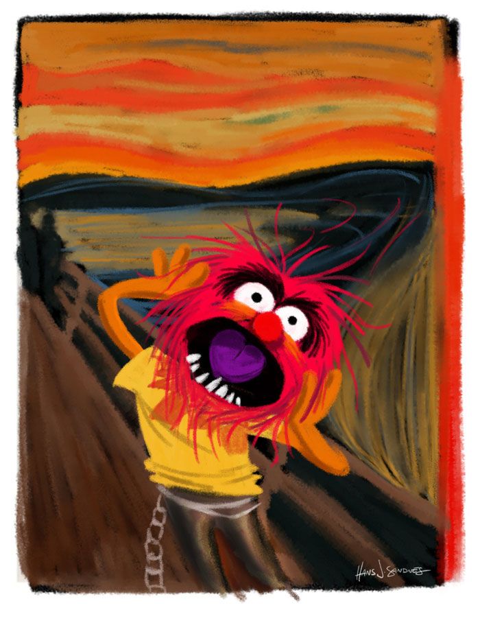 700x908 Hans Sandnes Animal, Art History And Humor - Muppets Painting