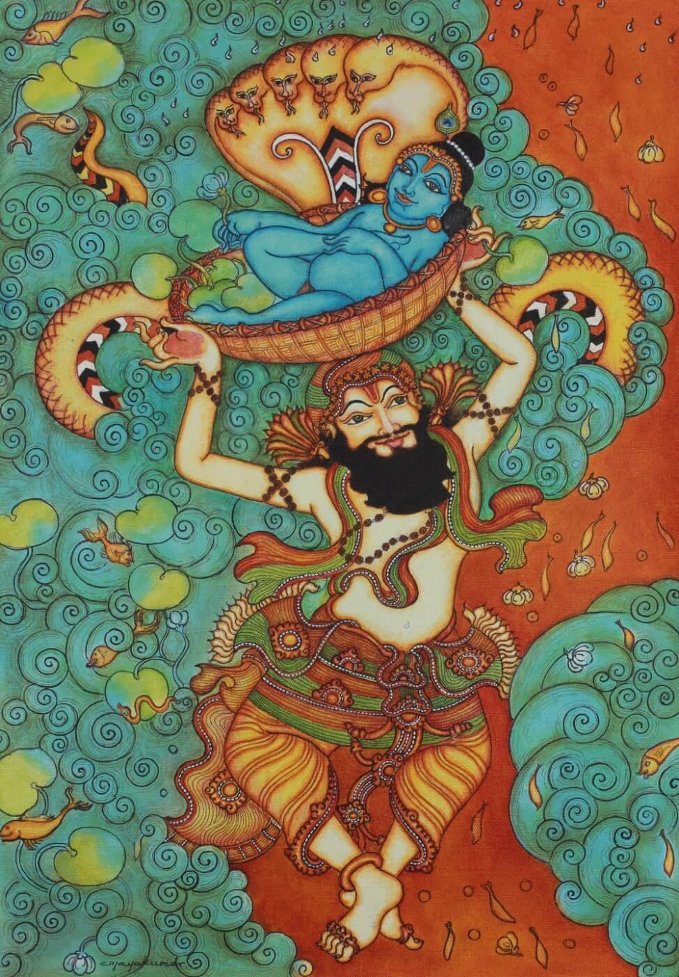 974x1400 Indian Miniature Art - Mural Painting