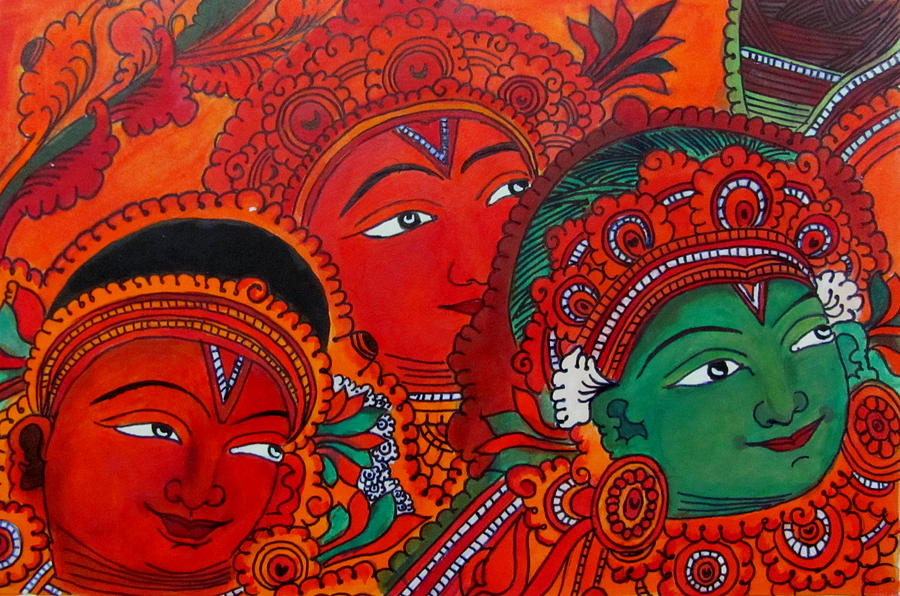 900x596 Indian Mural Art Painting By Reshma Roy - Mural Painting In India
