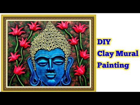480x360 Diy Clay Mural Buddha On Canvas - Mural Painting Pictures